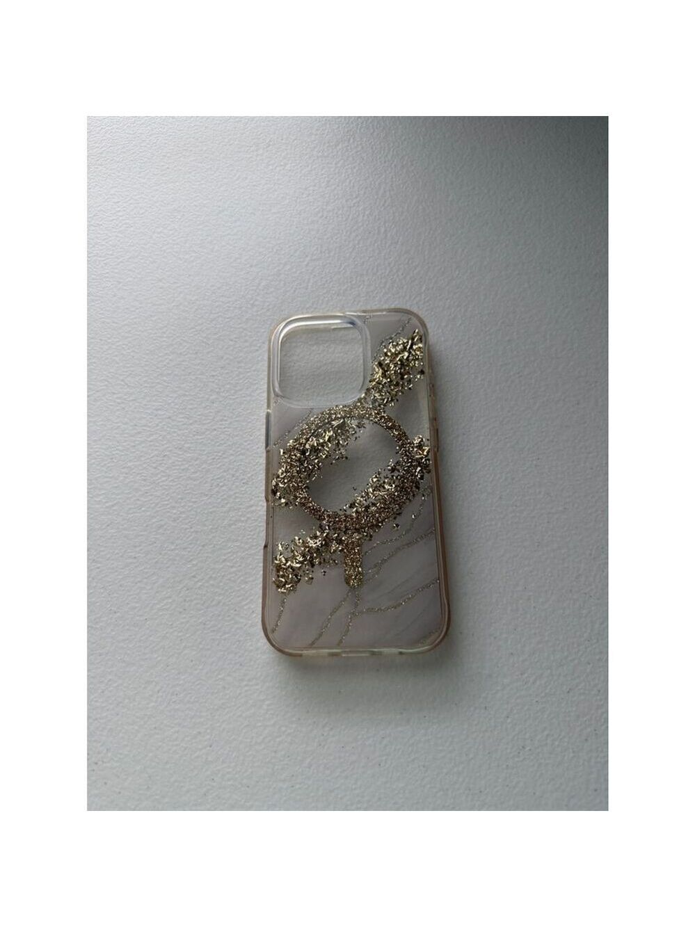 case-mate Clear Case with Gold Flake Marble Accent